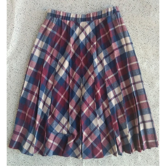 Ecco Bay Vintage Wool Blend Skirt sz M - Picture 2 of 2